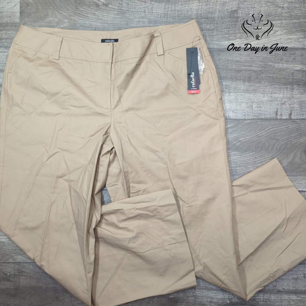 Rafaella Plus Size Flat Front Pants Size 18W